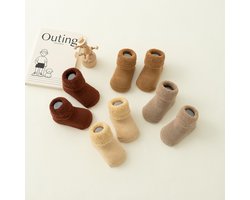 Baby warme sokken jongens winter dikke sokken ABS sokken meisjes antislip sokken 4 paar 0-12 maanden