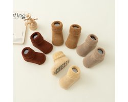 Baby warme sokken jongens winter dikke sokken ABS sokken meisjes baby antislip sokken 4 paar 12-36 maanden