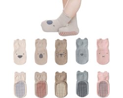 Babysokken - 5 paar antislipsokken voor baby's - Kindersokken - Baby - Multicolor - Maat M - 1-3 jaar - Babyslofjes - Warme sokken - Geschikt voor pasgeborenen Sokken, Zwangerschapscadeaus, Babycadeaus