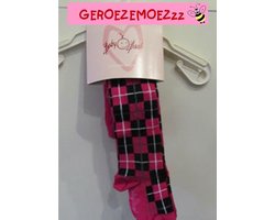 Barbara Farber fuchsiaroze maillot met ruit mt 62/68