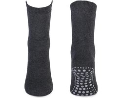 Basset Antislip Sokken Donkergrijs 19-22