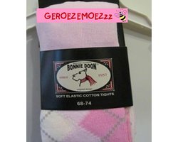 Bonnie Doon maillot roze ruit mt 68-74