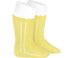 Cóndor Kniekous Cotton Strik | 2569/2 | Lemon Yellow | 12-18 mnd | maat 1