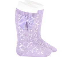 Cóndor Kniekous Opengewerkt Satijnen Strik | 2506/2 | Lila | 23-26 | maat 4