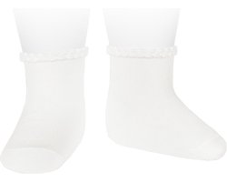 Cóndor Sokken Basic Pattern Cuff | 2748/4 | Wit | 3-6 mnd | maat 00