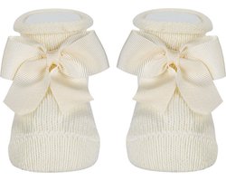 Cóndor Sokken Ribbon Strik | 2595/4 | Cava/Créme | 0-3 mnd | maat 000