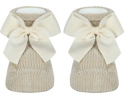 Cóndor Sokken Ribbon Strik | 2595/4 | Linen/Beige | 6-12 mnd | maat 0