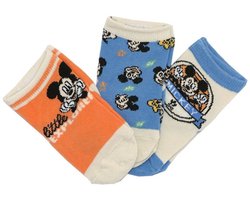 Disney Mickey Babysokken - Maat 0-6 maanden - Sokjes - 3 paar - Voor baby’s - Explorer Orange uitvoering
