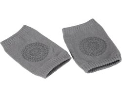Duopack Baby Kinder Kniebeschermers / 2 Paar / Beschermers Kruip Knie / Tegen Schaafwonden Blauwe Plekken / Unisex / Grijs