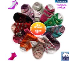 Embrator meisjes Sneakersokken 12-paar met design schoenmaat 20 21 22