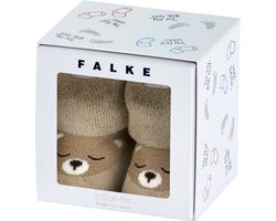 FALKE Baby Bear knuffelzacht pluche katoen babysokjes meisjes jongens beige - Maat 50-56
