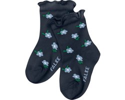 FALKE Little Ditsy Flowers gedessineerd katoen sokken baby blauw - maat 74-80