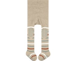 FALKE Multi Stripe Noppen op de zool katoen panty baby beige - maat 80-92
