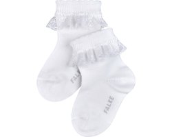 FALKE Romantic Lace duurzaam katoen babysokjes meisjes jongens wit - Maat 74-80