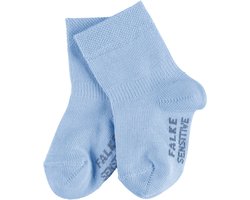 FALKE Sensitive met comfort tailleband katoen sokken baby blauw - maat 62-68