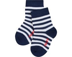 FALKE Stripe elastische zone bij de enkel katoen sokken baby blauw - maat 62-68