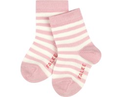 FALKE Stripe elastische zone bij de enkel katoen sokken baby roze - maat 80-92