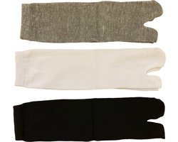 Hiden - Japanse Tabi Sokken Set - Wit - Zwart - Grijs - Unisex