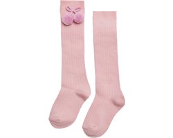 iN ControL 2pack kniekousen rib/pompom Roze 31/34