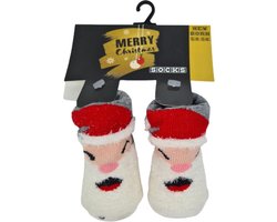 Kerst Kerstman Babysokken - Baby Sokken - Newborn - Sokjes - Babysokjes - Babysokken - 0-6 maanden - 1 paar