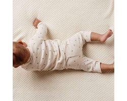 Little Dutch Legging - Maat 50 - Broek Jongens & Meisjes - Green Leaves, Beige - Little Farm