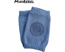 MiniRebel - Baby - baby kniebeschermers - 2 paar - licht grijs en donker grijs - baby sokjes