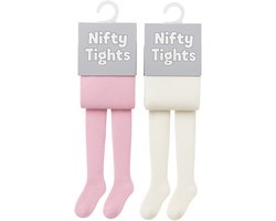 Nifty - 2 Baby Maillots - Crème & Roze - 0-6 mnd