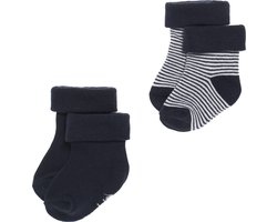 Noppies Jongen Socks 2pck Guzz - Navy - Maat 0-3 mnd
