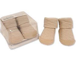 Nursery Time Babysokjes Diamant Patroon In Giftbox Newborn Coffee BW-61-2114