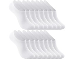 Onzichtbare antislip sokken met siliconen strips voor dames en heren - Laag uitgesneden enkelkousen voor loafers en sneakers met katoenen voering