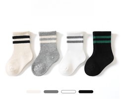 paar babysokjes van puur katoen, geschikt voor pasgeborenen van 12-24 maanden | Naadloze antislipsokken | Sokken voor jongens, meisjes en kinderen