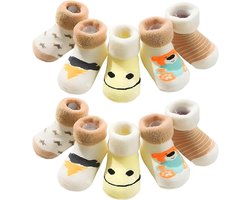 paar warme babysokken voor de winter, zachte babysokken voor pasgeborenen van 0-5 maanden oud, sokken voor pasgeborenen met dierenpatronen