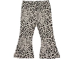 R Rebels - Legging - Flared Pants - Leopard Cream - Grijs/Zwart - Maat 50