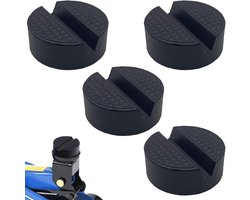 Rubberen krik pad adapters - 4 stuks cirkelvormig - zwart