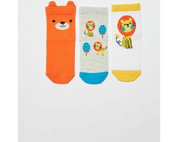Set van 3 paar babysokken jongens  - Baby/kinder sokjes - Leeuw