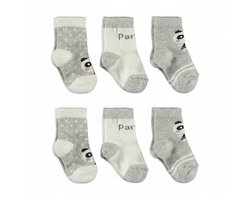 Set van 6 paar babysokken meisjes - Panda baby sokjes