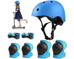 Smoakez - Kinder Kniebescherming Set voor Fietsen Skateboard Scooter - Blauw