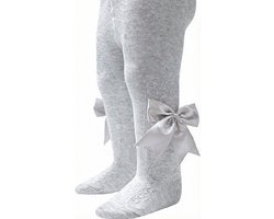 Soft Touch - Jacquard Maillot met Strik - Grijs - Maat 0-3 mnd - 62