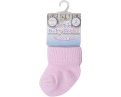 Soft Touch premature Babysokken Meisjes Katoen Roze 2-delig - Maat 44-48
