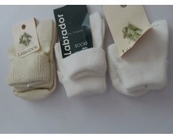 Sokken - 3 Pack - Wit , ecru , wit - Effen - Unie - 19 / 20