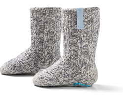 SOXS® | SOX3646 | Wollen baby sokken | Grijs | Kniehoogte | Maat 19-29 | Antislip | Little blue label