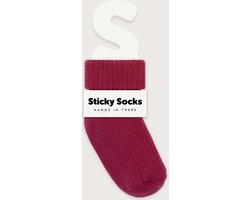 Sticky socks - babysokjes die niet afzakken -0-3 M - Mitzy - 100% biologisch katoen - antislipzone - Nederlands design