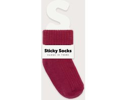 Sticky socks - babysokjes die niet afzakken -3 - 6 M - Mitzy - 100% biologisch katoen - antislipzone - Nederlands design