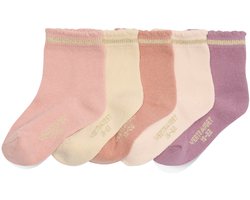 Vertbaudet Set van 5 paar glittersokken voor babymeisjes BASICS