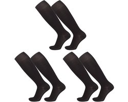 Zwarte kindervoetbalsokken (3 paar) lange ademende sportsokken voor voetbal, hardlopen en sporttraining, 5-12 jaar