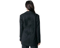 Colourful Rebel Jesra Pinstripe No 9 Lace Blazer