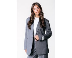 Colourful Rebel - Mimmi Pinstripe Two Tone Single Breasted Blazer - Dames - Blazers