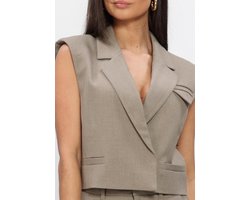 Copenhagen Muse Cmtailor-short-waistcoat Blazers Dames - Taupe - Maat XL
