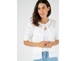 Damart - Bolerovest van sierlijk tricot - Wit - XS