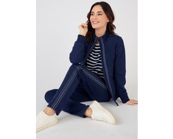 Damart - Joggingvest met rits van bouclé tricot - Blauw - L